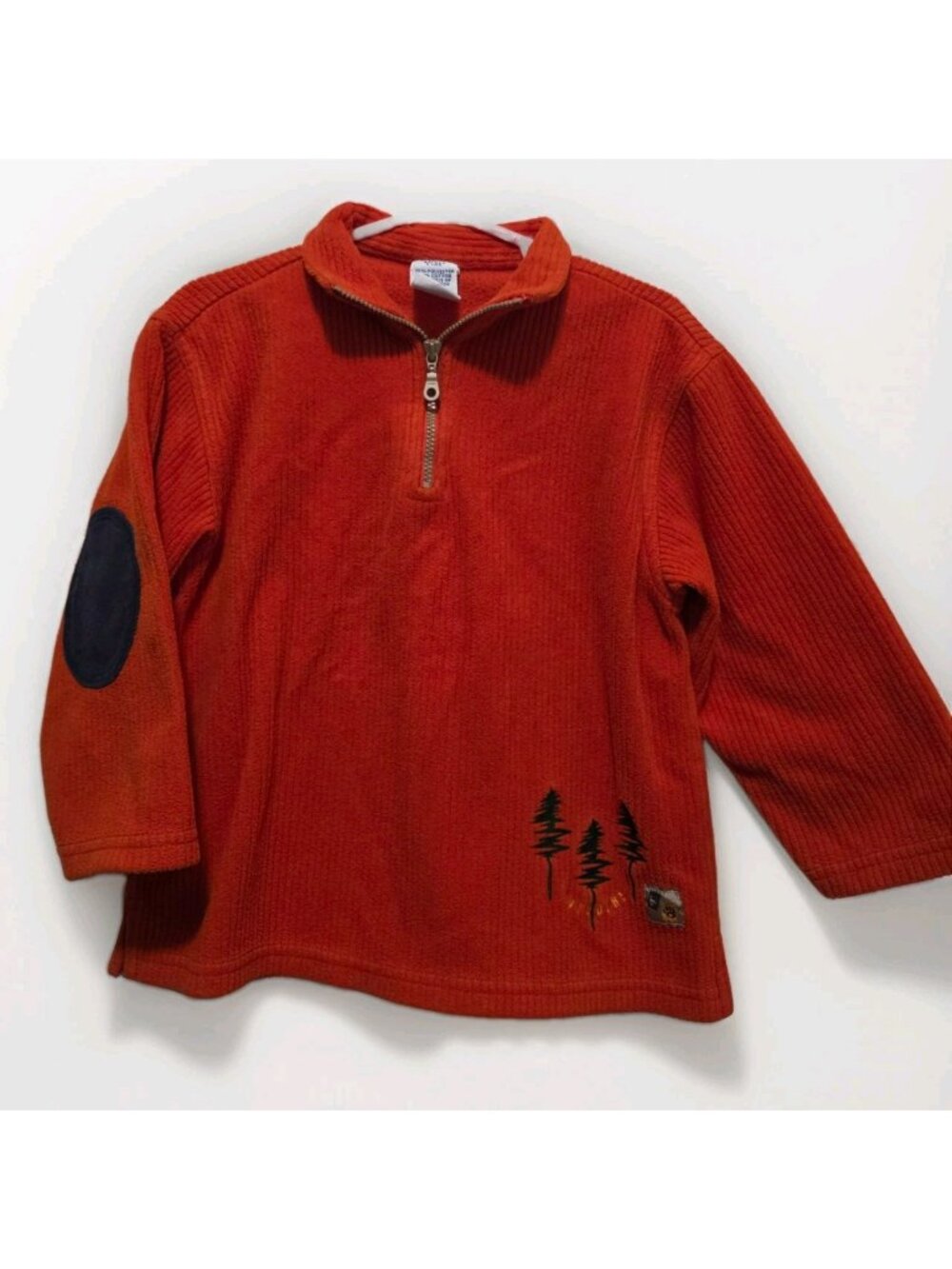 Vintage 2001 Gymboree Orange Fleece 1/4 Zip Pullover Homegrown Coll Size S 3 Yrs
